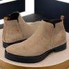 Botas Masculinas Transfronteiriças Tamanho Grande Botas Chelsea AliExpress Zíper Lateral Sapatos Masculinos Versátil Moda Botas de Cano Curto Masculinas Europeias e Americanas