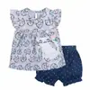 Comercio Exterior Ropa Infantil Verano Nuevo Transfronterizo Al por Mayor Hombres y Mujeres Bebé Manga Corta Pantalones Cortos Camiseta Conjunto de Dos Piezas