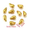 Acero Inoxidable Color Conservante Chapado en Oro 18K Accesorios de Joyería Bala Colgante DIY Gota de Agua Chapado en Oro Real