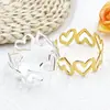 Anillos para Servilletas con Forma de Corazón Exagerados de Gama Alta Transfronterizos Europeos y Americanos Soportes para Servilletas Pinzas para Servilletas Fabricante Mayorista