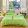 Conjunto de Roupa de Cama Estampada de Algodão com Aloe Vera, Quatro Peças, Roupa de Cama de Taiwan, Qualidade para Pousada, Capa de Edredom, Lençol, Lençol com Elástico, Tingimento Reativo