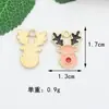 Accesorios para Joyería DIY Navidad Aleación Aceite Goteando Bastón de Papá Noel Ciervo Llavero Colgante Colgante