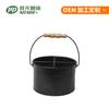 Cesta de almacenamiento de metal dedicada de fábrica de hierro galvanizado mango de madera mango negro de cuatro rejillas cesta para cuchillos y tenedores cesta para cubiertos y palillos