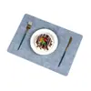 Jogos Americanos, Louças, Toalhas de Mesa, Jogos Americanos de Mesa de Jantar com Padrão de Tecido de Alta Qualidade, Jogos Quadrados com Isolamento Térmico, Porta-Pratos, Porta-Copos com Logo, Laváveis