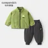 Chaqueta de Terciopelo Kaka Panda para Niños, Traje de Pantalón para Niño, Ropa de Invierno para Niña, Ropa Cálida de Otoño e Invierno para Bebé