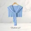 Chal Pequeño de Punto para Primavera y Otoño, Capa Versátil para Mujer para Protección del Cuello, Bufanda de Doble Uso, Protección Solar de Verano