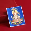 Thangka Personalizado Pintado à Mão com Areia Grossa Dourada Oito Protetores Originais Thangka Empilhado com Areia Grossa Vermelha Pingente de Coração