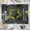 Patrón de Rompecabezas Geométrico Mantel Individual para Mesa de Comedor Estilo Europeo Tapete para Mesa de Comedor Suministros de Cocina Tapete para Comedor Occidental Posavasos Logotipo
