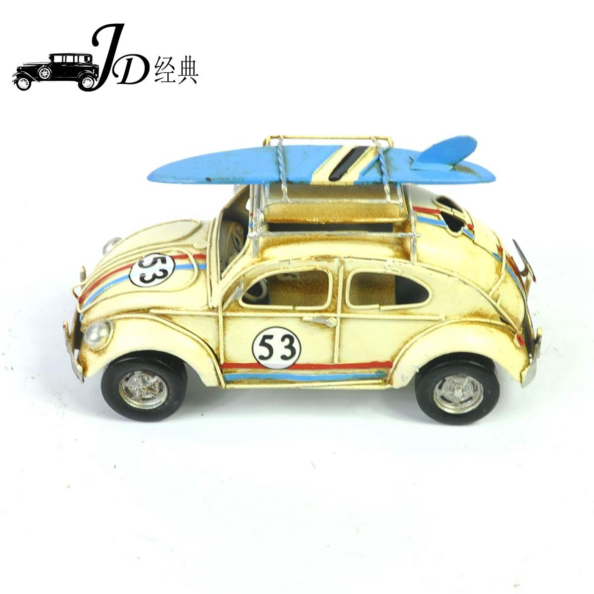 铁艺模型复古老爷车家居饰品摆件 节日礼品金属工艺品客厅玄关摆