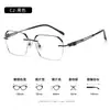 Nuevas Gafas de Presbicia de Alta Gama para Negocios Anti Luz Azul Moda HD Sin Montura Corte de Borde Gafas Elegantes para Hombre 0648-46