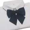 Pajarita de Color Sólido con Puntiagudos y Acentos de Plumas, Accesorios Jk, Pajarita Estilo Japonés para Estudiante Mujer, Pajarita Grande con Cordón, Estilo Uniforme Escolar