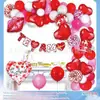 Globos de Papel de Aluminio en Forma de Corazón y Cuadrados para el Día de San Valentín, Venta al por Mayor Transfronteriza de Amazon para Decoración de Bodas y Fiestas