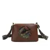 Bolso Repujado Estilo Chino Retro para Mujer, Bolso Versátil de Moda de Gran Capacidad para Viajes Diarios, Bolso Cruzado de Nicho de Lujo Ligero para Mujer