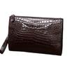 Bolso de Mano de Cuero de Cocodrilo para Hombre Bolso Clutch de Cuero Genuino Sobre de Negocios Bolso de Lujo Ligero para Axila Bolso de Mano de Piel de Vaca para Cabello