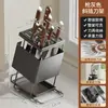 Estante de almacenamiento de cuchillos de cocina transfronterizo, soporte para cuchillos angulado estilo encimera, estante de cuchillos multifuncional de acero al carbono con drenaje, al por mayor