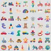 50 Pegatinas Decorativas Impermeables Estilo Lindo Serie de Juguetes Infantiles Pegatinas de Graffiti Pegatinas Creativas de Papelería Taza de Agua Computadora