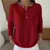 2025 Suéter de Malha Botão Gola V Jaqueta Cruzada Europeia e Americana Outono e Inverno Cor Sólida Solta Casual Moda Roupas Femininas
