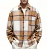 Camisa de cuadros para hombre de primavera y otoño, nueva, transfronteriza europea y americana, manga larga, estilo Hong Kong, corte holgado, camisa casual para adolescentes