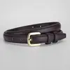 Cinturón cuadrado de hebilla de pasador fino para mujer de primavera cinturón estrecho para pantalones falda decorativa simple para mujer estilo ins combinable con todo