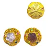 Acessórios de Prata S925 Banhada a Ouro 24K Inseridos com Pétalas de Turmalina Natural Trevo de Quatro Folhas Contas Acessórios para Pulseira DIY da Marca