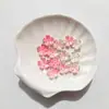 Nuevo Estilo Flor de Cerezo Estampada en Oro con Bordes Dorados y Plateados 15 mm Pétalos Perlados de Dos Tonos Materiales Hechos a Mano para Bricolaje Accesorios para el Cabello de Estilo Antiguo Ramo