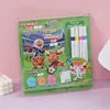 Set de Colorear Transfronterizo para Niños, Dibujos Animados para Garabatear, Iluminación para Dibujar, Actividades Divertidas con Temática de Fiesta Navideña, Libro para Colorear