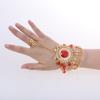 Nuevo Pulsera de Danza del Vientre Pulsera con Anillo de Diamante Grande Ropa de Performance de Danza India Accesorios Viento Étnico Pulsera de Girasol