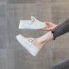Meias-calças Baotou para Mulheres, Verão Casual Plataforma com Solado Grosso Sandálias Vazadas de Salto Alto Solado Macio Novo Estilo 2026, Branco