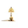 Designer de Abajur Luxo Leve Mármore Falso Espanhol Luminária de Mesa Vento Sala de Estar Quarto Mesinha de Cabeceira Luminária Decorativa Luminária de Mesa Ferro