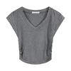 Playera sin Mangas para Mujer, Verano Estilo Nuevo Transfronterizo Europeo y Americano, Elegante Cuello en V, Corte Ajustado, Chica Sexy Hot, Top Corto Ajustado de Moda