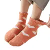 Meias de coral fleece até a panturrilha inverno atacado Femininas forradas com fleece espessadas em formato de coração não soltam fiapos meias toalha meias de chão para casa