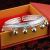 Pulsera al por mayor de estilo étnico imitación plata Miao ocho campanas chapado plata pulsera pulsera de campanas puesto callejero tiembla suministro