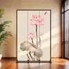 Divisória de Tela Dobrável Zen Estilo Chinês para Sala de Estar, Hall de Entrada, Sala de Chá, Centro de Bem-Estar, Escritório, Estudo e Caligrafia e Pintura