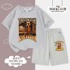 Conjunto de Camiseta de Manga Curta e Shorts Estampado para Meninos para o Verão