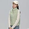 Chaqueta de plumón ligera, estilo occidental, adelgazante, informal, con cuello corto, para mujer, 2024