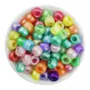 Cuentas de Barril 6*9mm Efecto Perlado Pony Beads Agujero Grande Trenza de Cabello Sucio Cuentas Trenzadas Pulsera de Cuentas Sueltas Accesorios para Joyería DIY