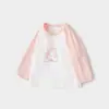 Camiseta Bebê Primavera e Outono Infantil Fina Manga Longa Roupas de Outono Para Meninos e Meninas de Um Ano Casual Passeio Bebê Top