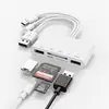 Leitor de Cartão Multifuncional de Três Linhas Adequado para Computadores Apple Android Adaptador OTG Duplo Tipo-C Cartão de Memória SD/TF