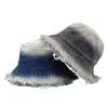 Sombrero de Pescador de Mezclilla Retro Japonés para Niños de Verano Cabeza Grande Sombrero de Cubo Wai Sombrilla Vieja Protección Solar Cara Mostrando Sombrero Pequeño