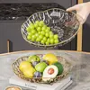 Nueva bandeja grande de frutas para uso doméstico, bandeja de exhibición de frutas para mesa de centro de sala de estar de lujo ligero, bandeja para bocadillos de frutas secas, bandeja de recepción