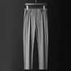 Pantalones de Seda de Hielo para Hombre a Prueba de Cuatro, Sin Marcas, Sin Planchado, Pantalones de Negocios, Elásticos, Transpirables, de Color Puro, Pantalones de Verano para Jóvenes