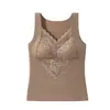 Camiseta térmica com decote V em renda, sexy, modeladora e afinadora, lingerie feminina, não requer sutiã, respirável, confortável e quente