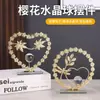 Adorno Decorativo de Escritorio Bola de Cristal Metálica Minimalista Moderno, Decoración de Lujo para el Hogar, Adorno Artesanal para Gabinete de Vinos en la Entrada
