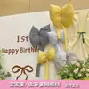 Lazo Popular Decoración Fiesta de Cumpleaños Coreana Fiesta de Bebé Primer Año Fondo Lazo Accesorios para Fotos