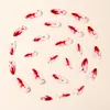 Ropa Transfronteriza Europea y Americana para Halloween Forma de Almendra Gota de Sangre Atmósfera Festiva Parche de Manicura de Uñas Postizas Desmontable
