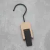Tienda de ropa gancho de madera maciza pinza pinza para sombrero perchero para bufanda madera original gancho de pinza única bufanda decorativa S negra y blanca