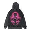 Suéter con capucha viejo y suelto para otoño e invierno, estilo Jujutsu Kaisen, de regreso a la guerra, con la iluminación de las cinco guerras.