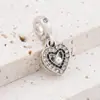 2025 Novo Estilo de Luxo Acessível com Gotejamento de Óleo Pulseira com Pingente de Coração de Diamante para Casal Acessórios para Joias DIY com Contas