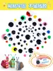 Pegatinas de Globos Oculares Coloridos en Blanco y Negro con Accesorios Oculares Adhesivos Juguetes de Actividades Creativas Hechas a Mano DIY para Niños