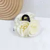 Estilo Chanel Moda Flor de Rosa Plegada Pinza Flor Negra Pinza de Tiburón Accesorios para el Cabello de Alta Calidad Disco para el Cabello Versátil
